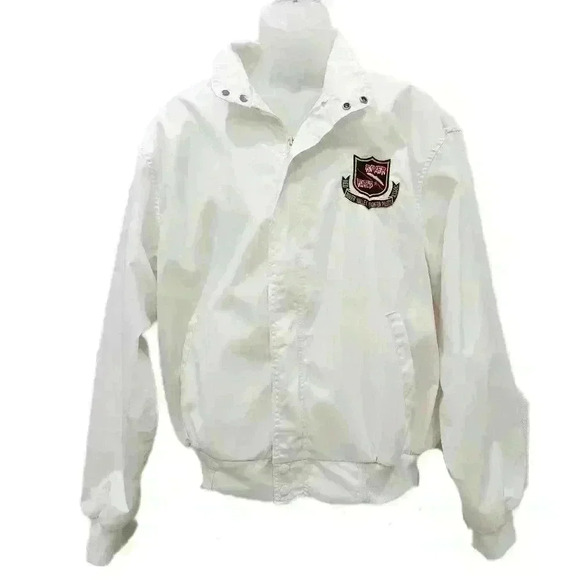Vintage Fighter Pilots Assocation White Windbreaker,USMens Medium (listing as) - Picture 1 of 10